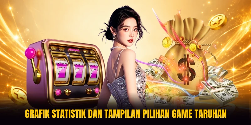 Grafik statistik dan tampilan pilihan game taruhan