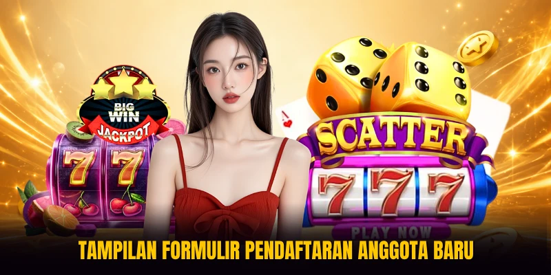 Tampilan formulir pendaftaran anggota baru