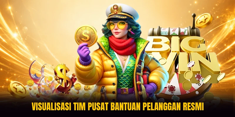 Visualisasi tim pusat bantuan pelanggan resmi